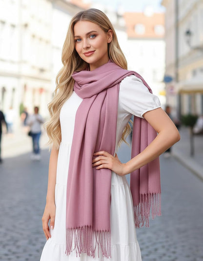 Women's Scarf Pashmina Shawls and Wraps for Evening Dress Wedding Bridal Bridesmaid Winter Warm Long Large Scarves - Colors A