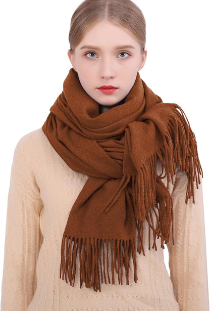 RIIQIICHY Winter Scarfs for Women Pashmina Shawls Wraps for Evening Dresses Large Warm Soft Scarves