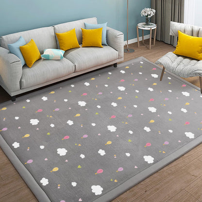 N&V 1.25" Thick Baby Play Mat with Non-Slip Backing,Large Foam Padded Play Area Rug Coral Velvet Crawling mat for Bedroom Dormitory Yoga, Home Decor for Living Room, Nursery 95"×78"