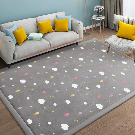 N&V 1.25" Thick Baby Play Mat with Non-Slip Backing,Large Foam Padded Play Area Rug Coral Velvet Crawling mat for Bedroom Dormitory Yoga, Home Decor for Living Room, Nursery 95"×78"