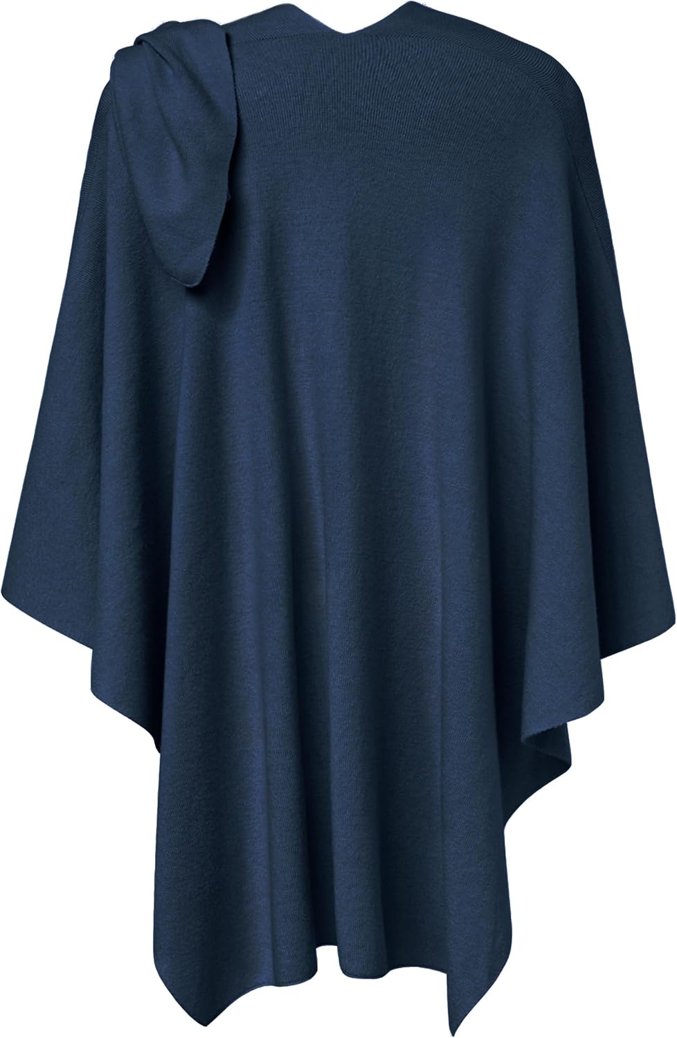 PULI Womens Large Cross Front Poncho Sweater Wrap Topper Knitted Elegant Shawls Cape for Fall Winter