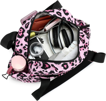 CAMTOP Mini Gym Bag for Women, Small Gym Tote Bag Puffy Quilted Sports Duffel Bag with Wet Compartment and Coin Purse Duffel Bags Dance Yoga Workout Bag for Gifts (All Black, Mini-12.6")