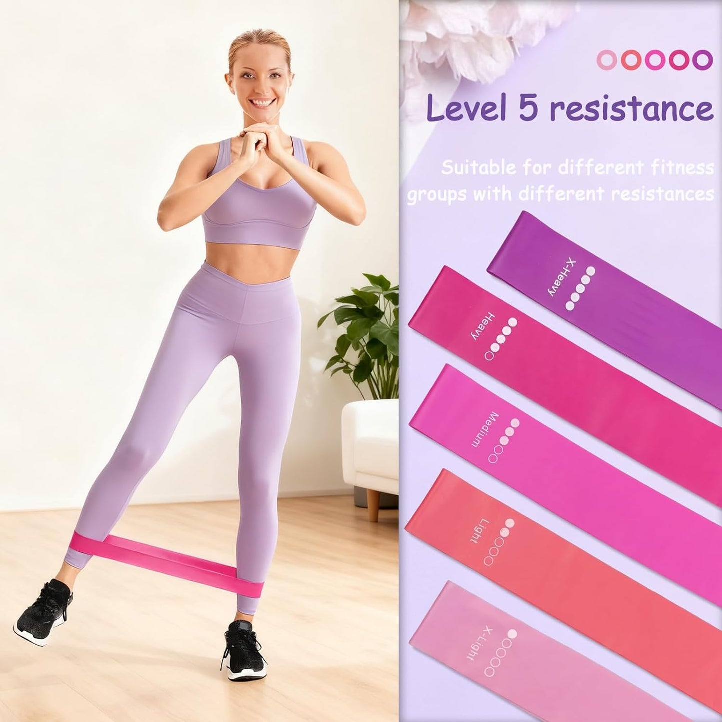 Pilates Kit for Women Pilates Equipment Ring and Ball Set Magic Circle Hoop with 5 Resistance Bands Compact Toning Fitness Essentials Starter Set Accessories with Exercise Guide