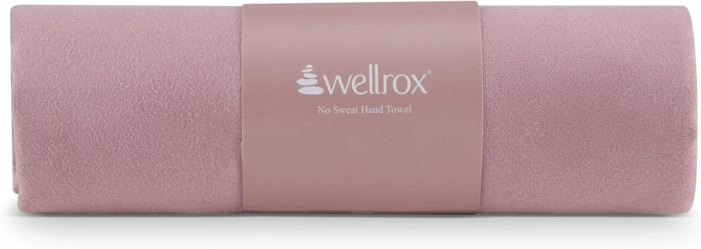 Wellrox Microfiber Yoga Hand Towel – Super Soft, Quick-Dry, Non Slip Yoga Towel for Hot Pilates, Gym & Workouts (26.5" x 16", Lavender)