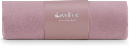 Wellrox Microfiber Yoga Hand Towel – Super Soft, Quick-Dry, Non Slip Yoga Towel for Hot Pilates, Gym & Workouts (26.5" x 16", Lavender)
