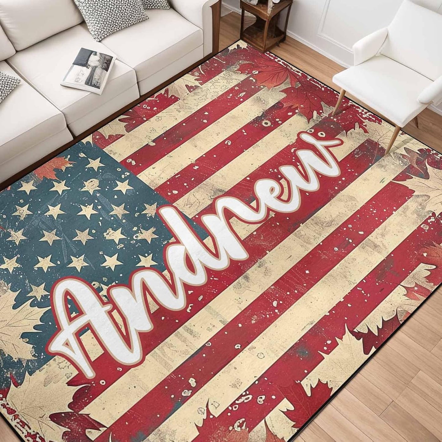 Personalized Family Name Initials Monogram Pink Rug, Shining Butterfly Printed Carpets for Girls Kids Butterfly Theme Living Room Indoor Bedroom Decor 5'×7' Soft Polyester Yoga Mat