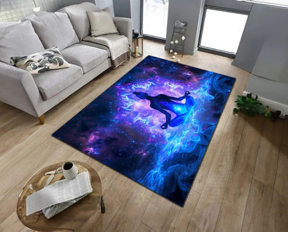 Chakra Round Area Rug, Non-Slip Meditation & Yoga Carpet for Living Room, Meditation Round Area Rugs, Modern Circular Bedroom Rug 57