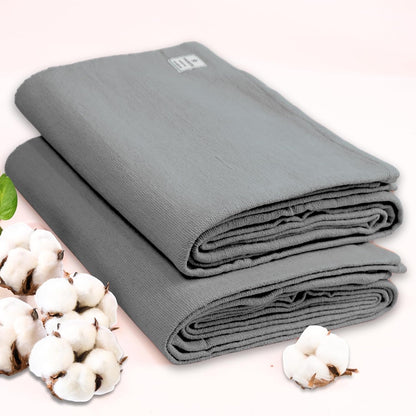 Yogikuti Iyengar Cotton Yoga Blanket Set of Two – Thick Handwoven Yoga Blankets for Restorative Yoga, Meditation & Pranayama – Premium Cotton Yoga Blanket for Support & Comfort in Pranayama