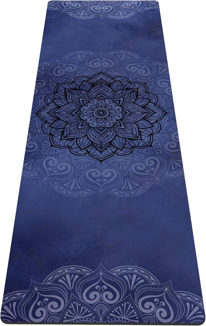 nuveti Yoga Mat Print Extra Thick TPE Non Slip Fitness Exercise Mat with Carrying Bag,72"x24" Extra Thick 6MM Exercise & Workout Mat for Yoga, Pilates Fitness and Floor Exercises - Colors B