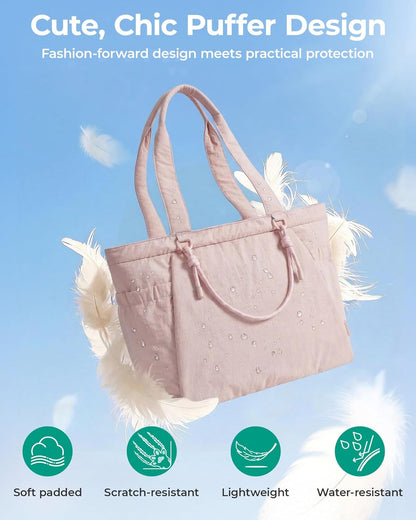 BAGSMART Yoga Tote Bag for Women with Knotted Handle, Lightweight Pilates Bag with Yoga Mat Holder, Gym Bag for Work Travel
