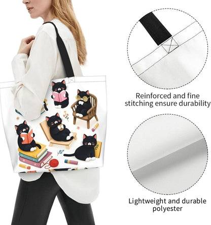 Tote Shoulder Bag Large Durable Reusable Eco-friendly Handbag Lightweight Stylish for Daily Use-19.7x15.7x5.9 Inch - Colors B