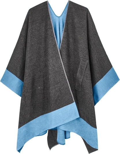 Moss Rose Women's Shawl Wrap Poncho Ruana Cape Open Front Cardigan Shawls for Spring Fall Winter
