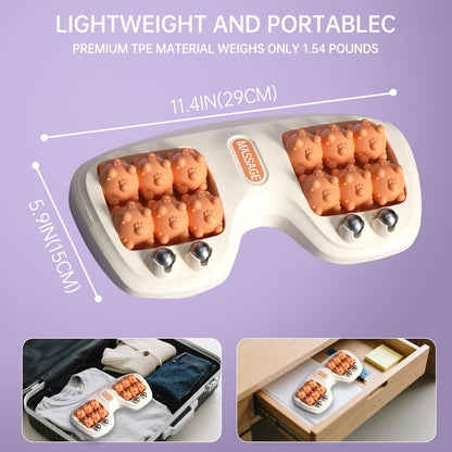 Portable Double Foot Massage Roller, Three Massage Techniques for Relieve Pain from Plantar Fasciitis, Tight Muscles & Sore Feet ,foot roller massage, Portable Reflexology Tool,Christmas gift