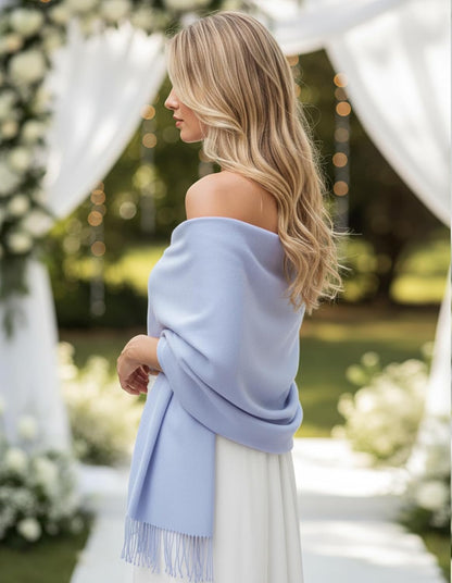 Women's Scarf Pashmina Shawls and Wraps for Evening Dress Wedding Bridal Bridesmaid Winter Warm Long Large Scarves - Colors B