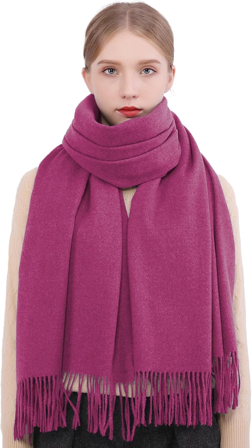 RIIQIICHY Winter Scarfs for Women Pashmina Shawls Wraps for Evening Dresses Large Warm Soft Scarves