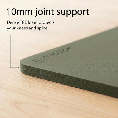 Lindywell Pilates Yoga Workout Mat Non Slip 6mm, 8mm, 10mm Thick - 6ft x 26in
