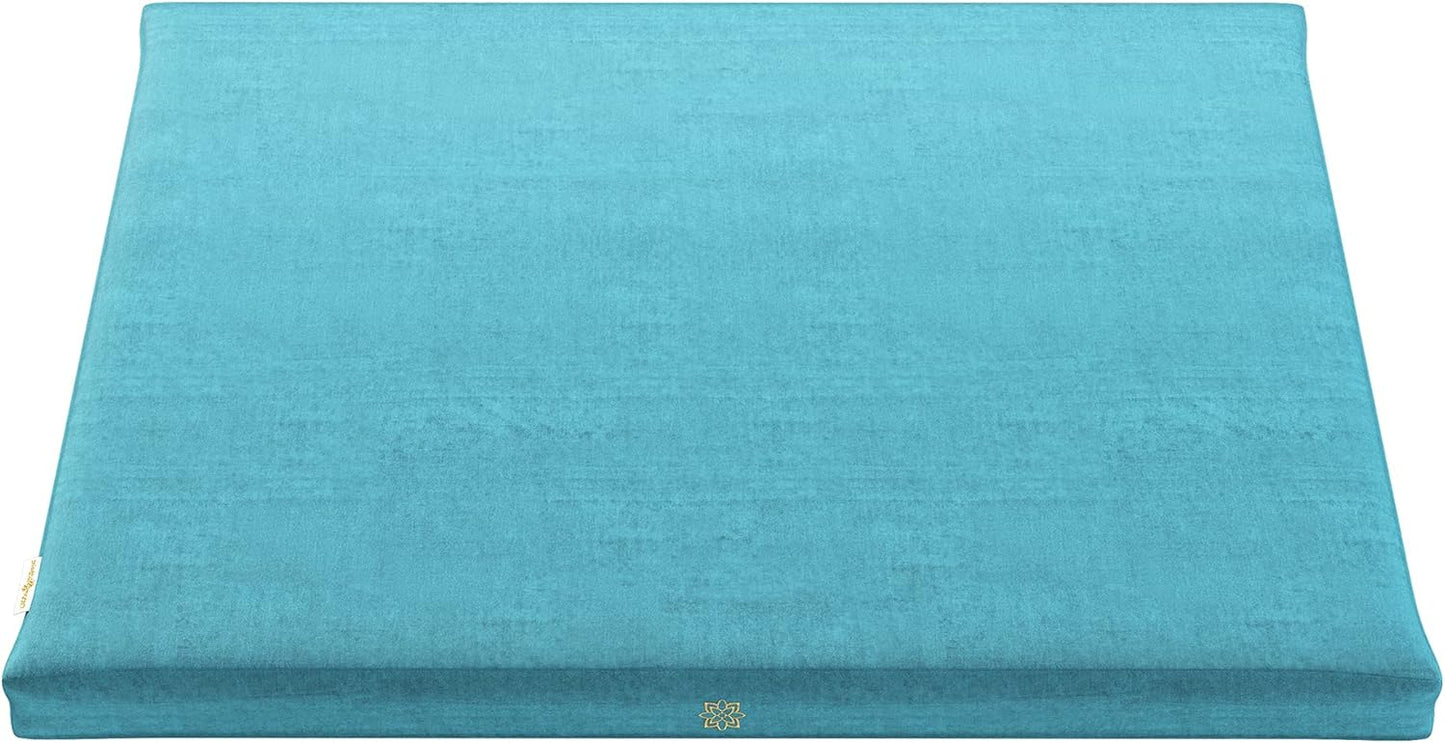 Mindful & Modern Zabuton Meditation Mat - Cotton Filled Yoga and Meditation Pad - Zabuton Meditation Cushion for Kneeling and Sitting Support - Large Rectangular Sitting Floor Pillow for Bench or Zafu