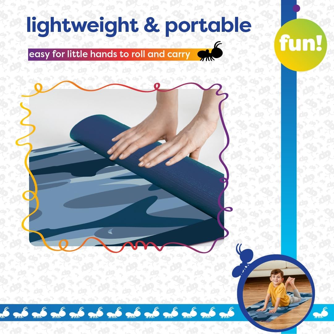 Antsy Pants Kids Yoga Mat - Yoga Mat for Kids, Yoga Mats for Home Workout, Travel Yoga Mat, Yoga Mat Non Slip, 60” x 24”, 3mm Free of Toxic Phthalates