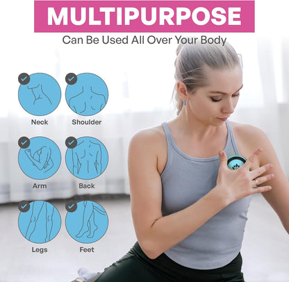 Acupoint Massage Ball Therapy Set for Muscle Knots and Post-Workout - Physical Therapy Balls, Trigger Point & Yoga Therapy, Massage Ball for Feet - 6-Piece Set (Blue)