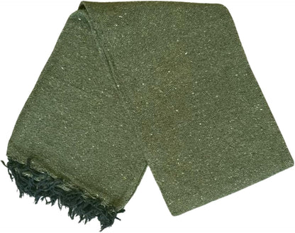 Open Road Goods Bulk Handmade Solid Color Yoga Blankets - Thick Mexican Blankets or Throws - Made for Yoga! (12 Pack, Black)