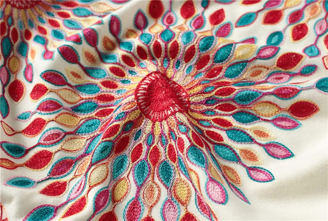 Urban CoCo Women's Embroidered Oversize Tassel Shawl Scarf Wraps for Women