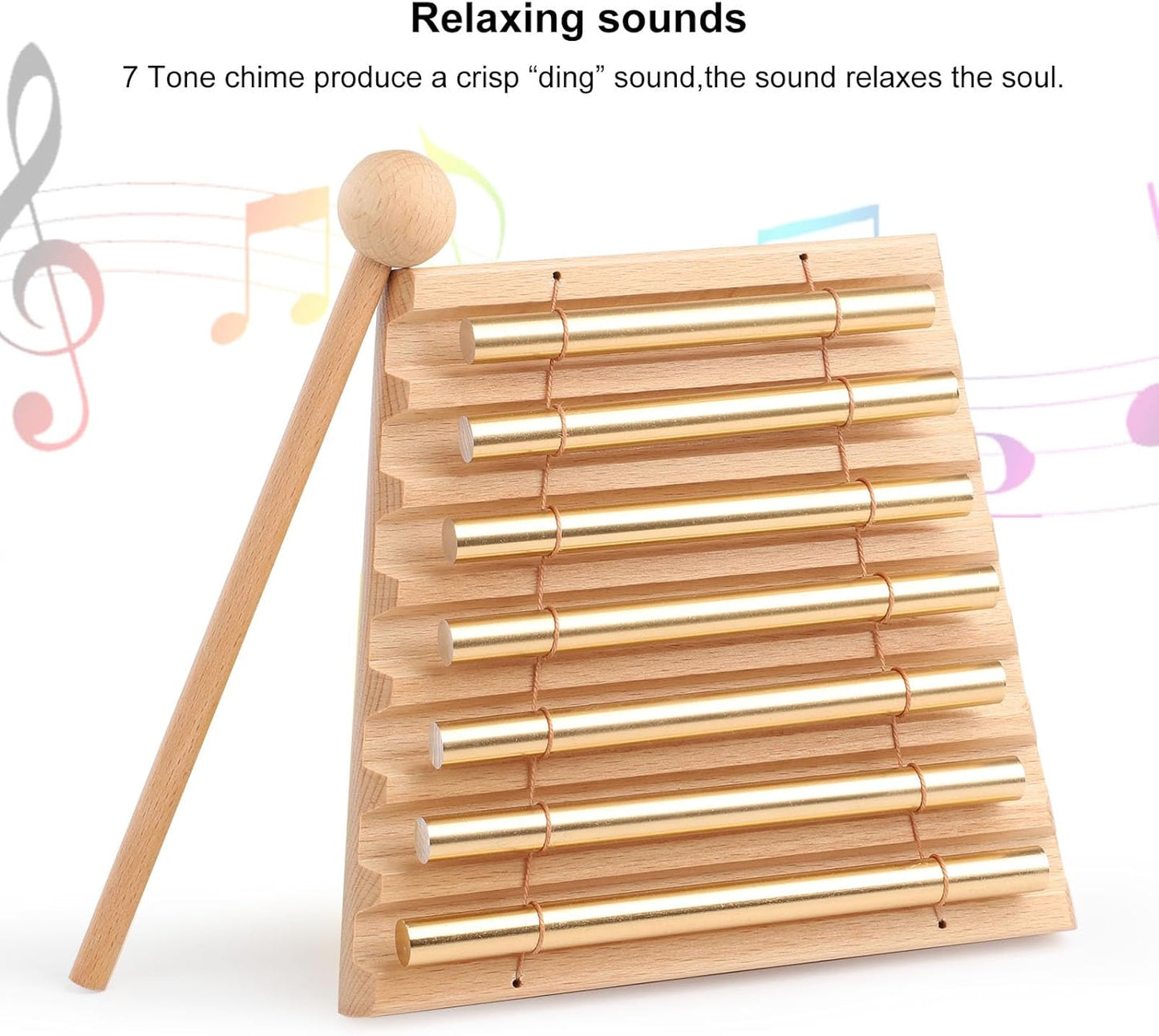 7 Tone Hand Chime Bell Sound Healing Instrument For Yoga Meditation Chakra Relaxation Mindfulness