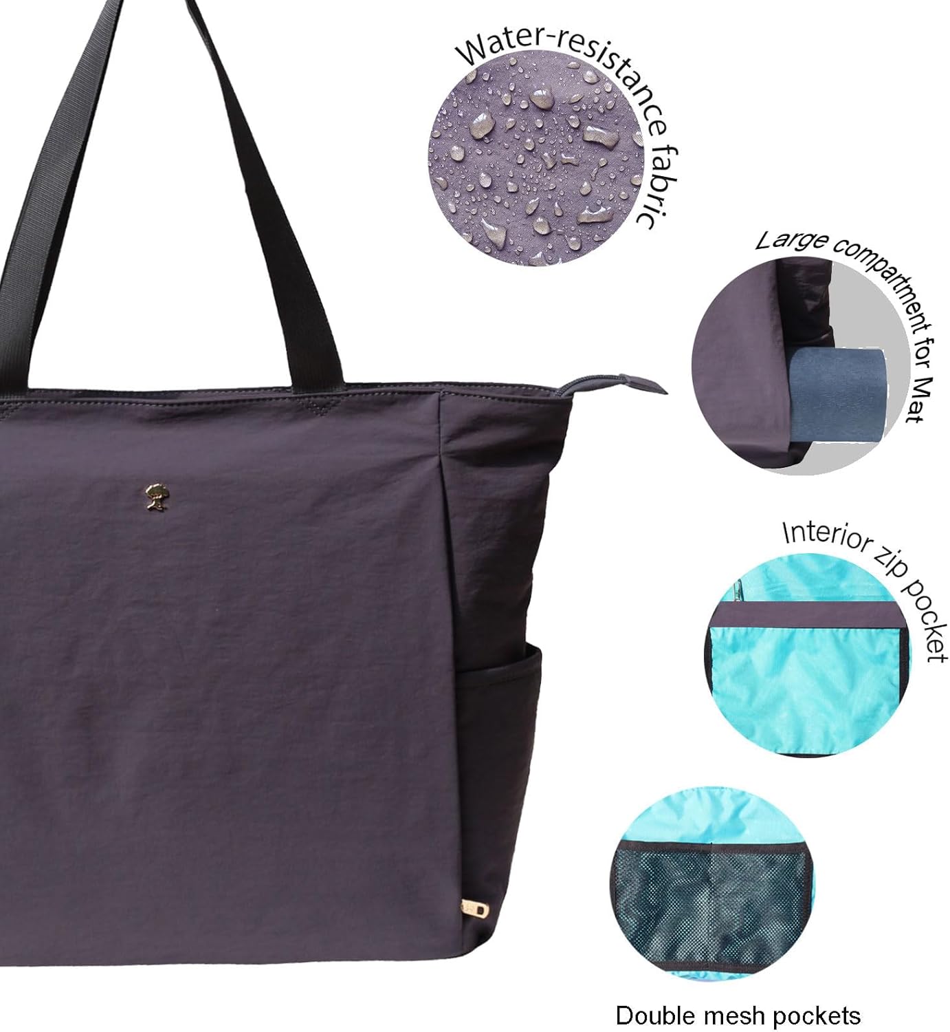 ESVAN Yoga Mat Bag Yoga Tote Carrier Shoulder Bag Carryall Tote for Office,Yoga,Pilates,Travel,Beach and Gym