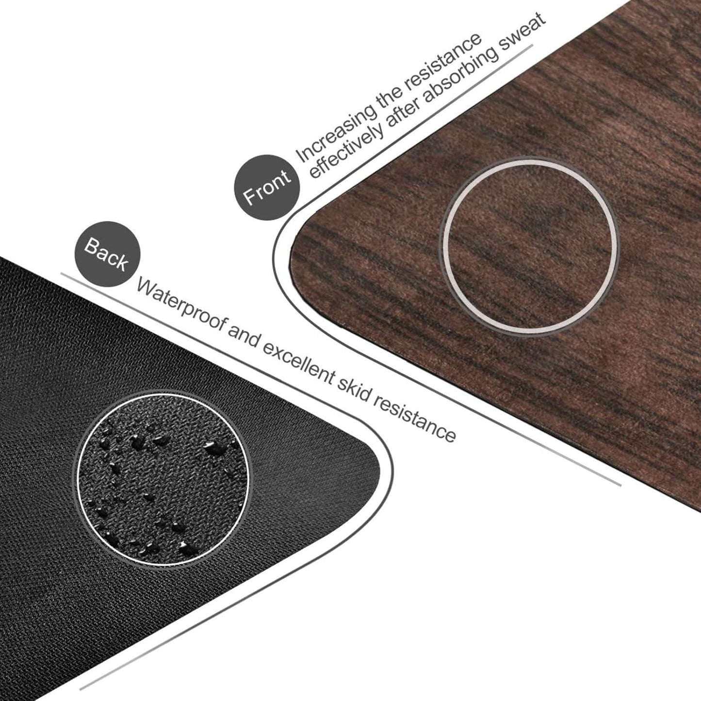 YETTASBIN Brown Solid Wood Yoga Mat for Women Men, Non Slip Exercise Mat Portable Travel Workout Mat with Storage Bag for Home Yoga, Pilates, Fitness 71x 26 Inch