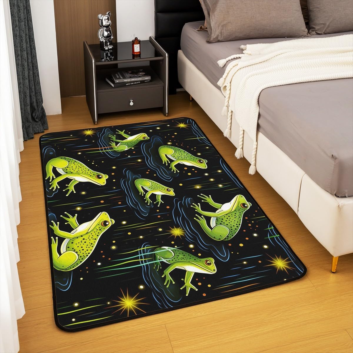 jejeloiu Yoga Chakras Area Rug 5x7, Boho Mandala Rugs for Living Room Bedroom for Kids Boys Girls Room Decor, Yoga Lover, Rainbow Chakras Indoor Floor Mat