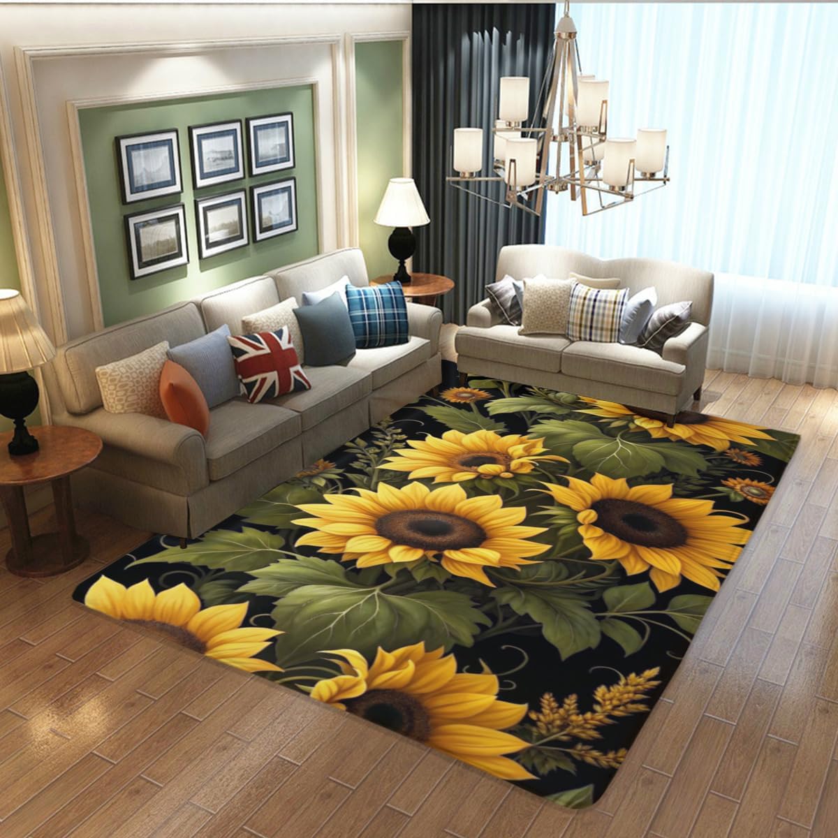 Butterfly Carpet Area Rug - Lovely Butterflies Printed Carpets for Kids Butterfly Theme Living Room Indoor Bedroom Decor Soft Polyester Yoga Mat 2'x3'