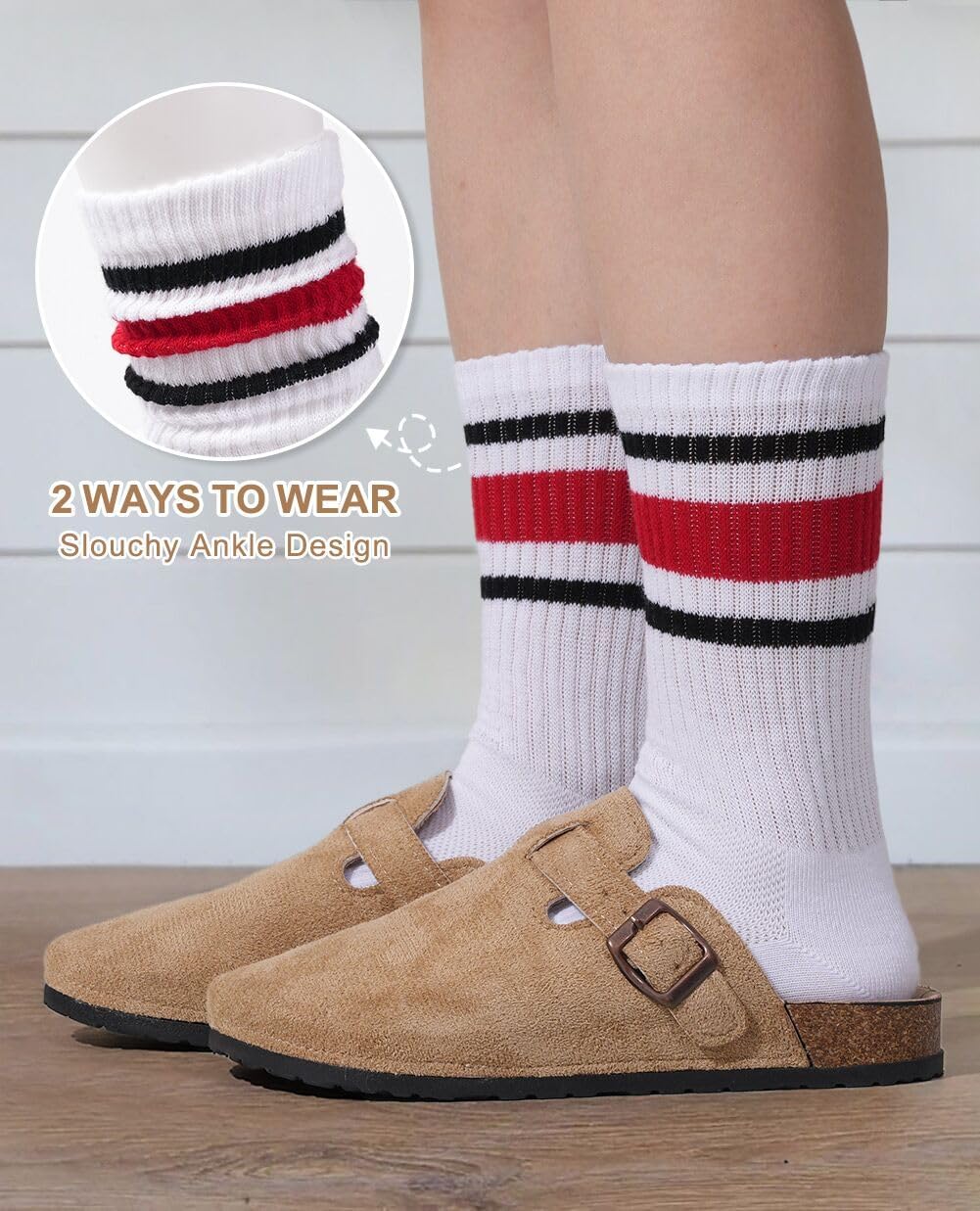 Toes Home Pilates Socks for Women with Non Slip Grippers, Yoga Crew Socks for Barre Hospital Sticky Slipper Socks 4 Pairs