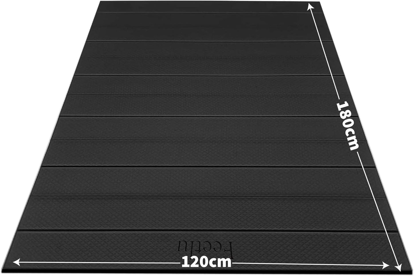 Foldable Large Yoga Mat: Extra 1/4 Inch Thick Workout Mat for Home Gym and Travel - Anti-Slip Folding Exercise Mat for Yoga, Pilates, and More