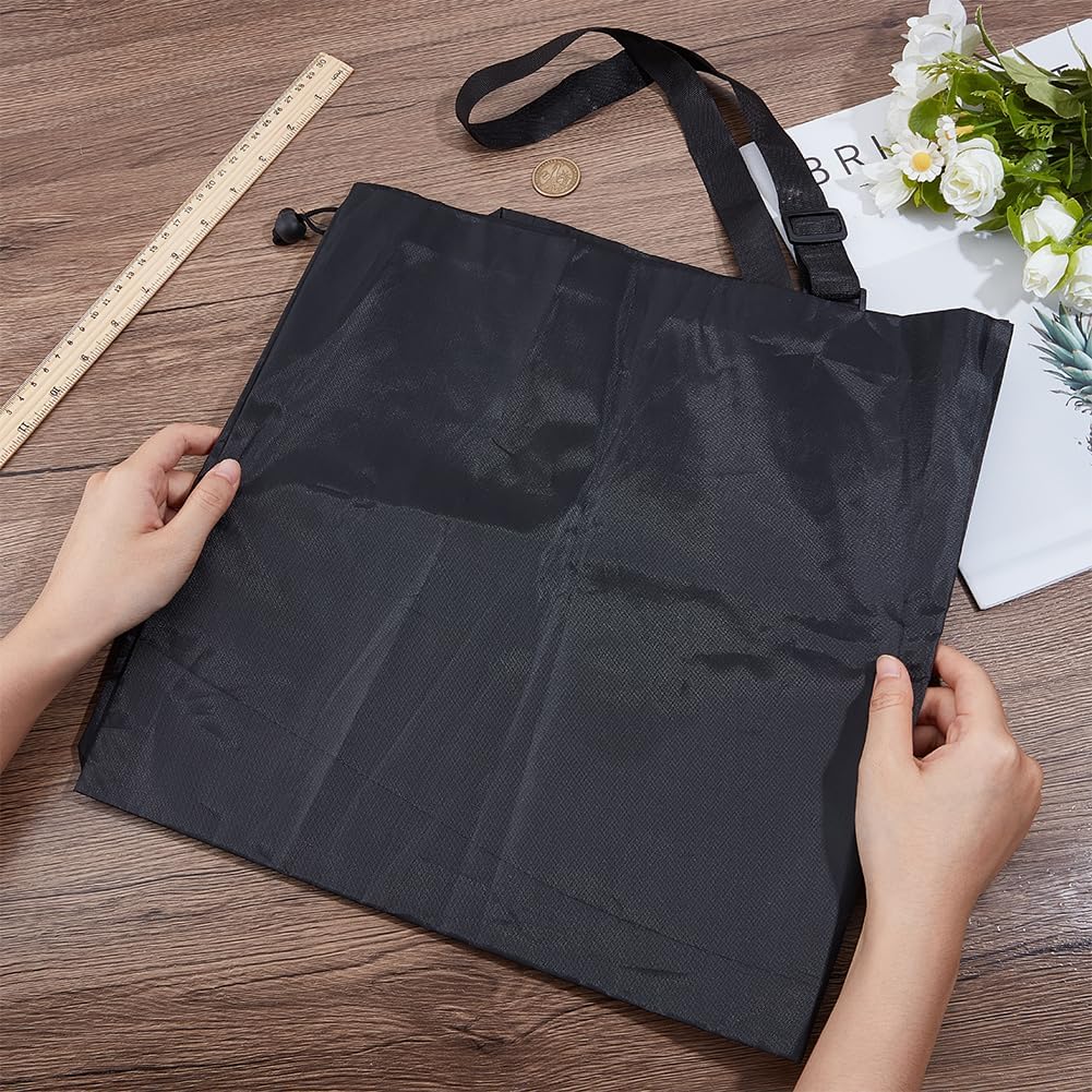 GORGECRAFT Black Protective Carrying Chair Bag 57.1x13.7 inch Big Polyester Camp Chair Replacement Bag with Drawstring Shoulder Strap for Foldable Hammock Yoga Mat Umbrella Tent Rectangle