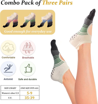 Pilates Socks with Grips for Women,Yoga Socks, Non-Slip Yoga Sock with Toe Separators, Pilates Non Slip Sock