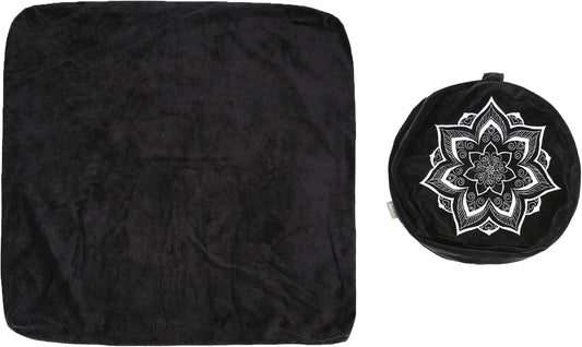 Meditation Zafu Cushion Set,Removable Machine-Washable Luxury Velvet Cover (Blue（Only Cover）)