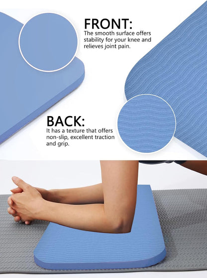 Yoga Knee Support Pad for Women Pilates Kneeling Cushion | Elbows Wrist Hands Head Foam Extra Thick Men Exercise Knees Pads Set of 6 Pieces