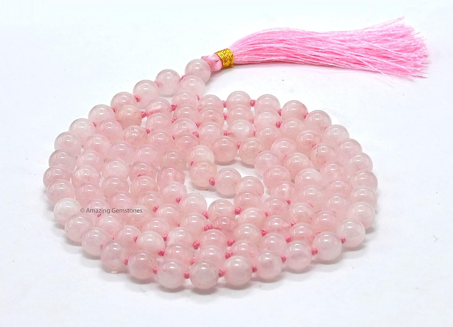 Amazing Gemstone 108 Beads Handmade Mala (Knotted, Rudraksha) - Colors B