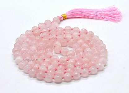 Amazing Gemstone 108 Beads Handmade Mala (Knotted, Rudraksha) - Colors B
