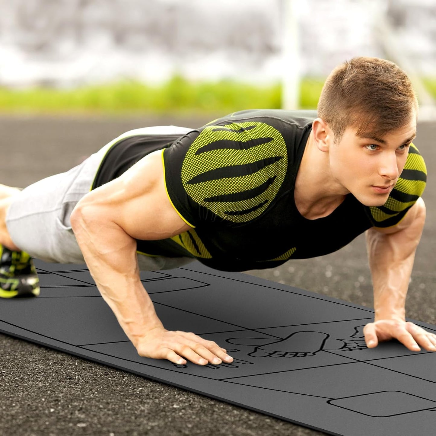 JellyArch Surf Mat for Pop-up Practice Surfing Balance Training 72" x 27" Extra Large Multi-purpose Foldable Rubber Yoga Mat Non Slip with Bag for Women Men Surfing Gifts Pilates Fitness