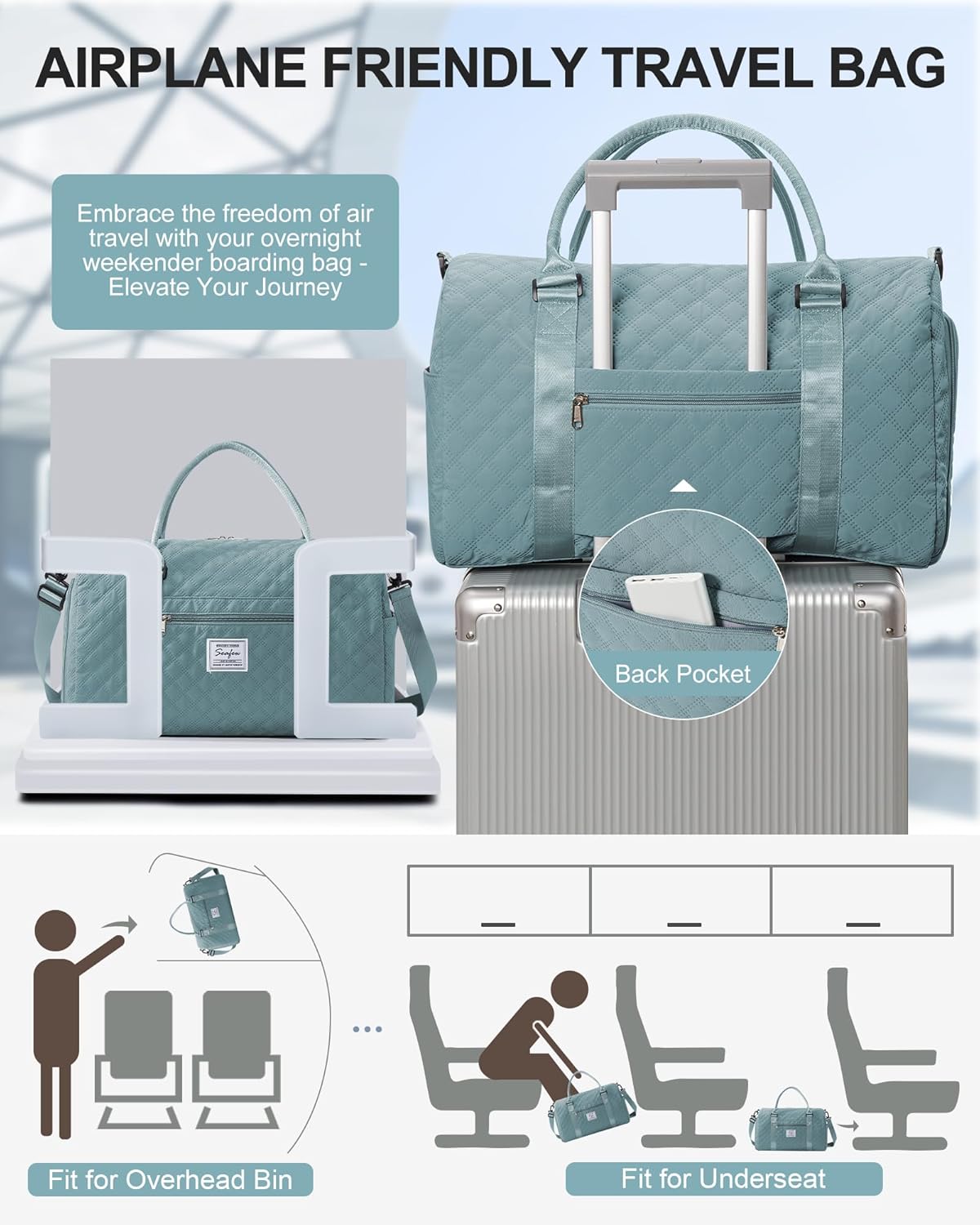 Gym Bag Womens Mens with Shoes Compartment and Wet Pocket Travel Duffel Bag for Women for Plane Sport Gym Tote Bags Swimming Yoga Waterproof Weekend Overnight Carry on Bag Hospital Holdalls - Colors A
