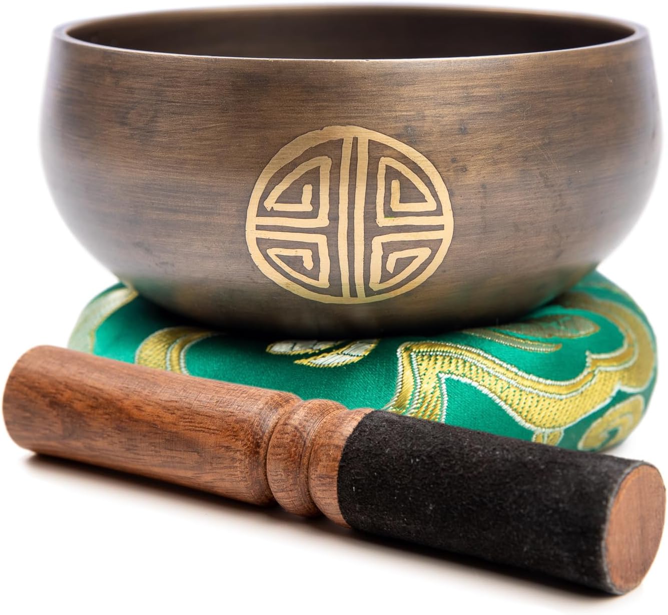 Tibetan Singing Bowl Set Brass - Master Healing Grade - Authentic Handcrafted Sound Bowl by Himalayan Bazaar