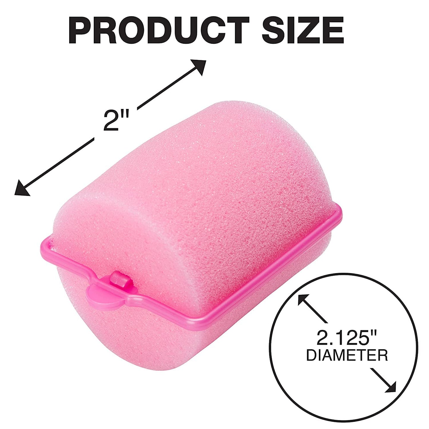 Conair Foam Hair Rollers -Heatless curls - Foam Rollers - Hair Rollers - Loose Hair Curlers in Assorted Sizes - 8 Count w/storage case