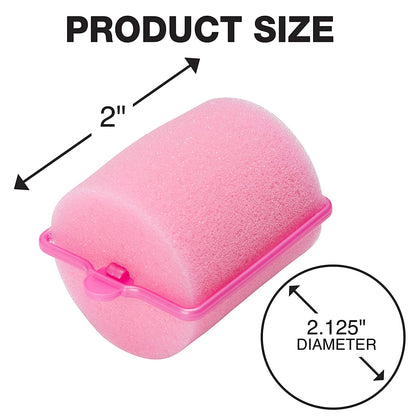 Conair Foam Hair Rollers -Heatless curls - Foam Rollers - Hair Rollers - Loose Hair Curlers in Assorted Sizes - 8 Count w/storage case