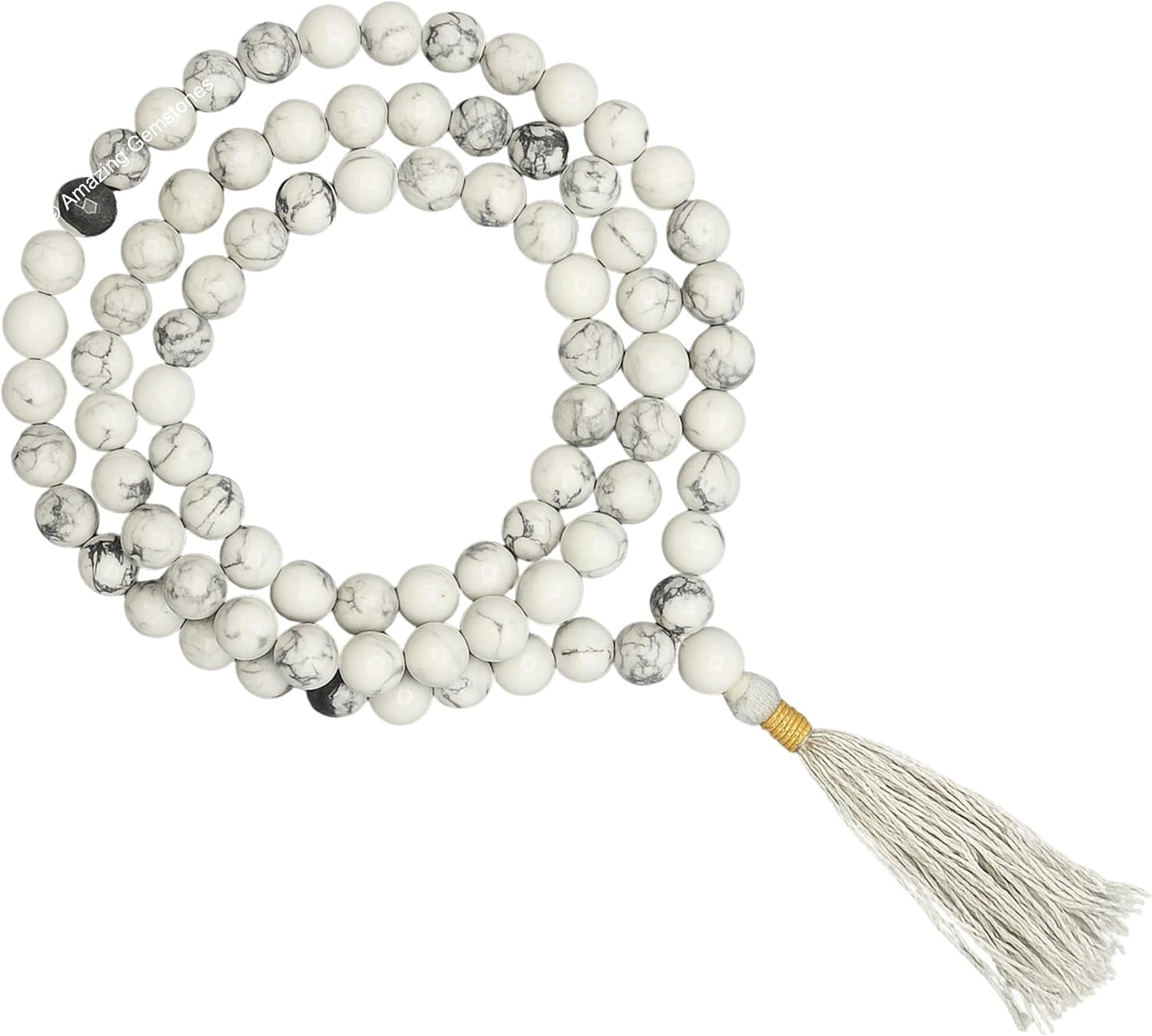 Amazing Gemstone 108 Beads Handmade Mala (Knotted, Rudraksha) - Colors B