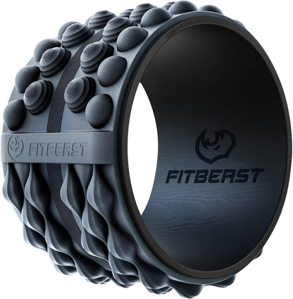 FitBeast Back Roller, Back Wheel Foam Roller - Targeted Muscle Roller for Deep Tissue Massage, Back Stretcher