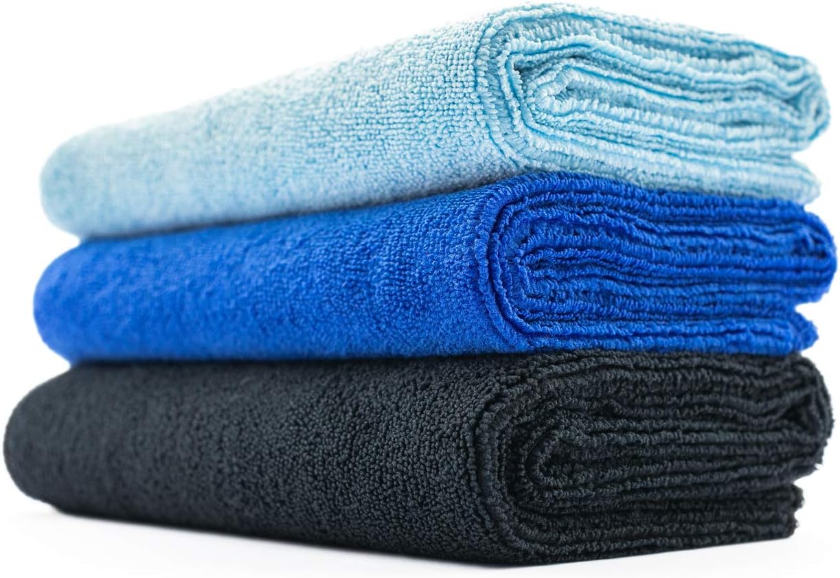 The Rag Company - Sport & Workout Towel - Gym, Exercise, Fitness, Spa, Ultra Soft, Super Absorbent, Fast Drying Premium Microfiber, 320gsm, 16in x 27in, Lavender - Pack of 3