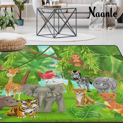 Ocean Animal Sharks Non Slip Area Rug for Living Dinning Room Bedroom Kitchen, 1.7 ' x 2.6'(20 x 31 Inches), Shark Nursery Rug Floor Carpet Yoga Mat