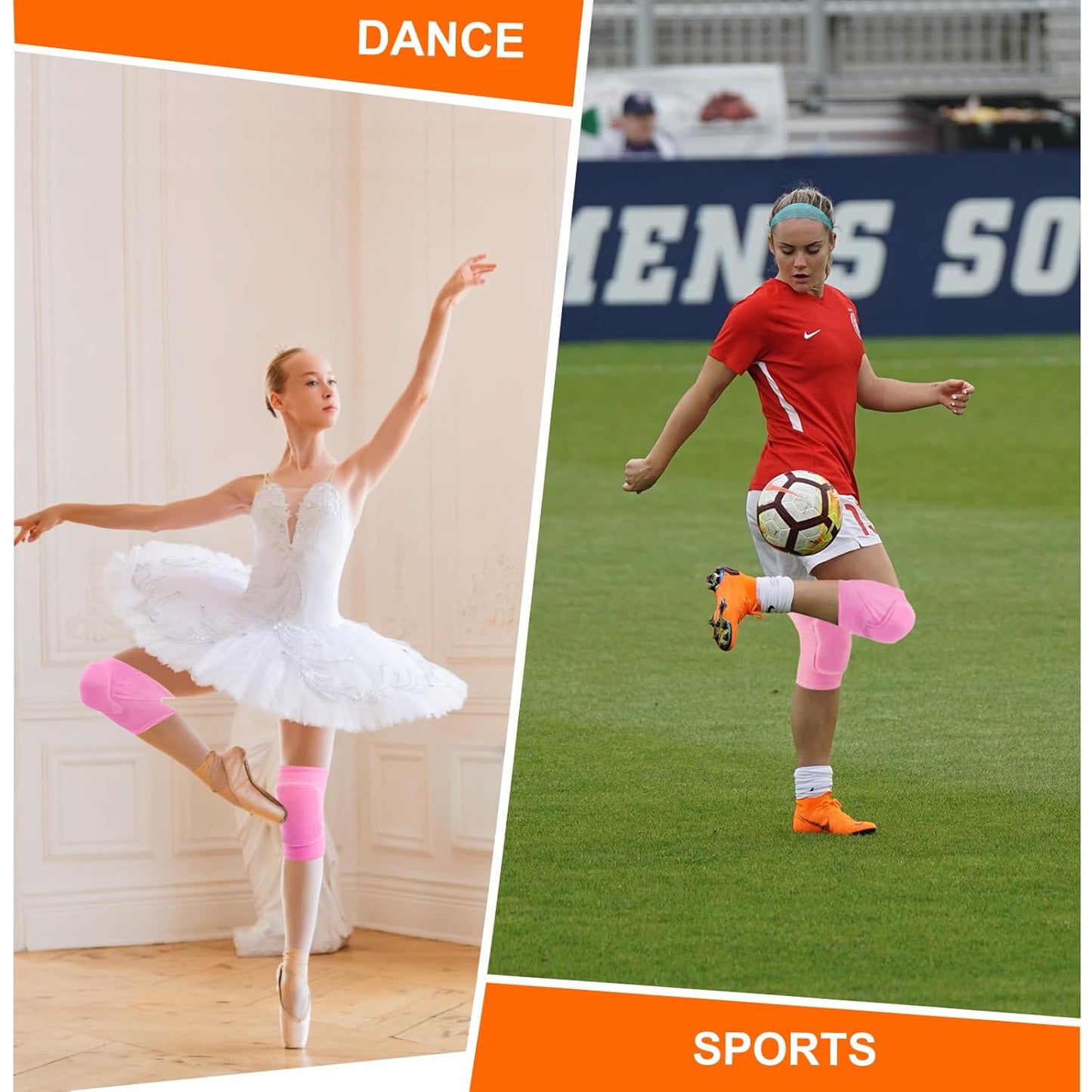HISFFOG Volleyball Knee Pads for Women, Men, Youth, Girls, Kids, Knee brace for Volleyball Basketball Football Dance Yoga Tennis Running Cycling Workout Climbing Wrestling