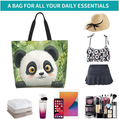 Tote Shoulder Bag Large Durable Reusable Eco-friendly Handbag Lightweight Stylish for Daily Use-19.7x15.7x5.9 Inch - Colors A