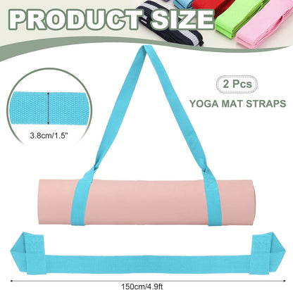 Yoga Mat Straps for Carrying, Adjustable Exercise Mat Sling Holder Multi Purpose Mats Carrier